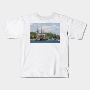 Tall Ships on the St. Lawrence River Kids T-Shirt